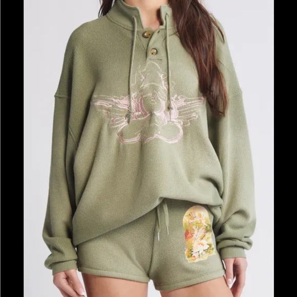 Boys Lie Olive Green Embroidered Top - Picture 1 of 6